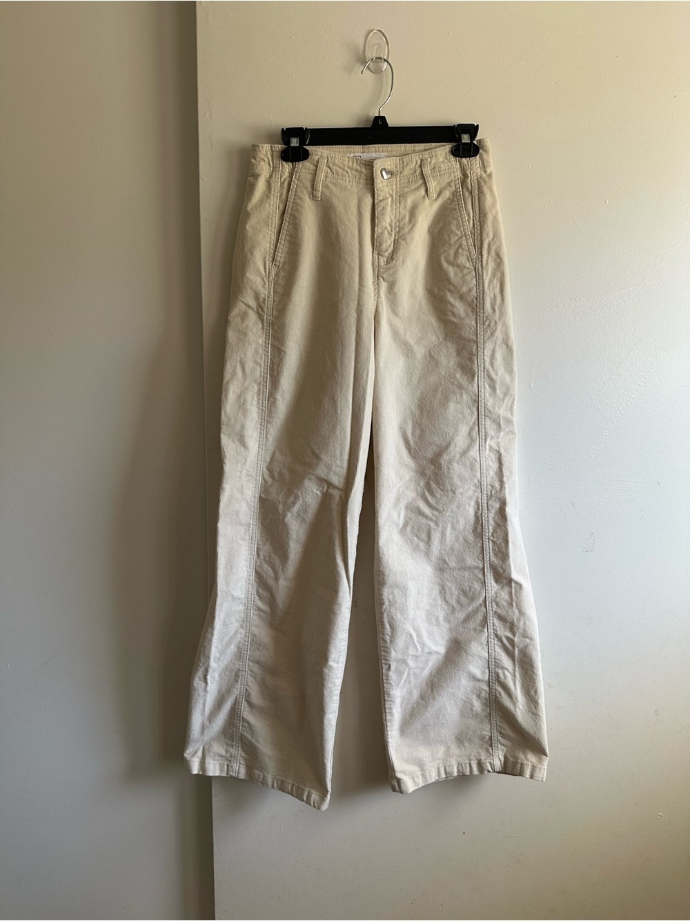 RE Generation By Celebrity Pink Cream Wide-Leg Flare Jeans